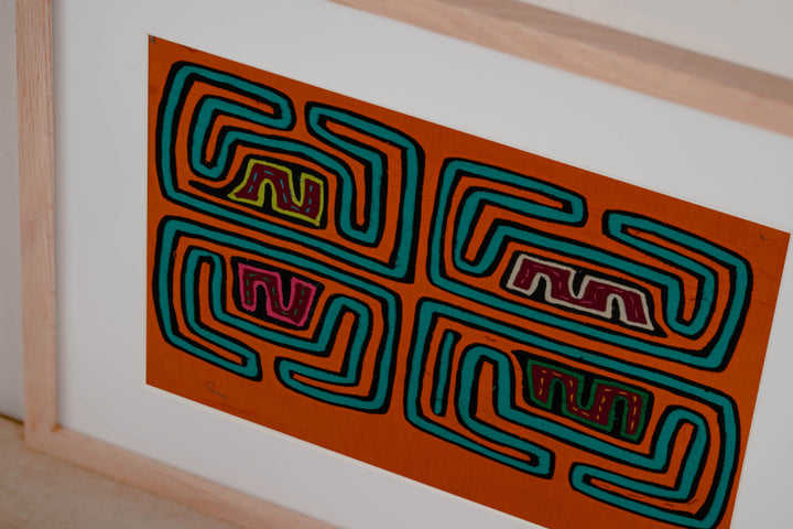 Orange And Turquoise Classic Design Mola