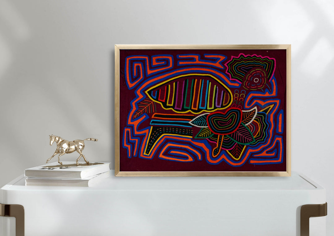Burgundy And Blue Queen Of The Jungle Mola