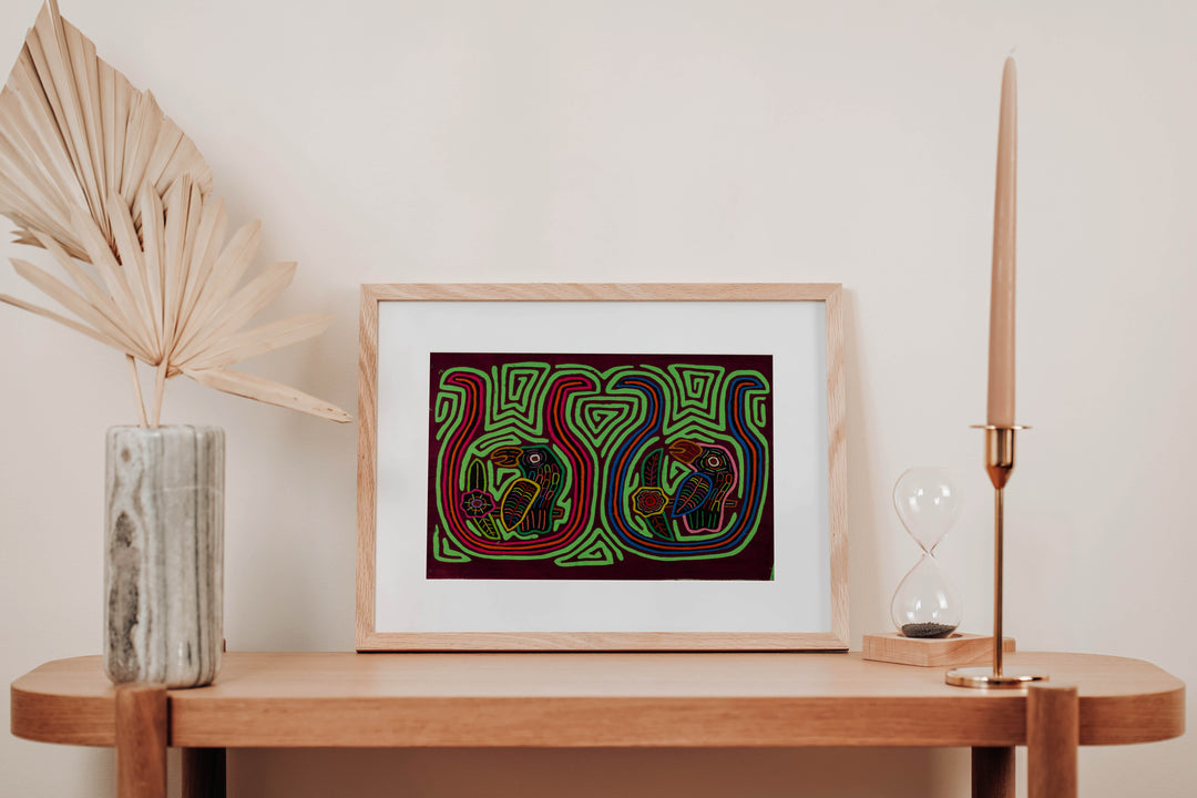 Maroon And Green Toucan Bird Birdcage Mola