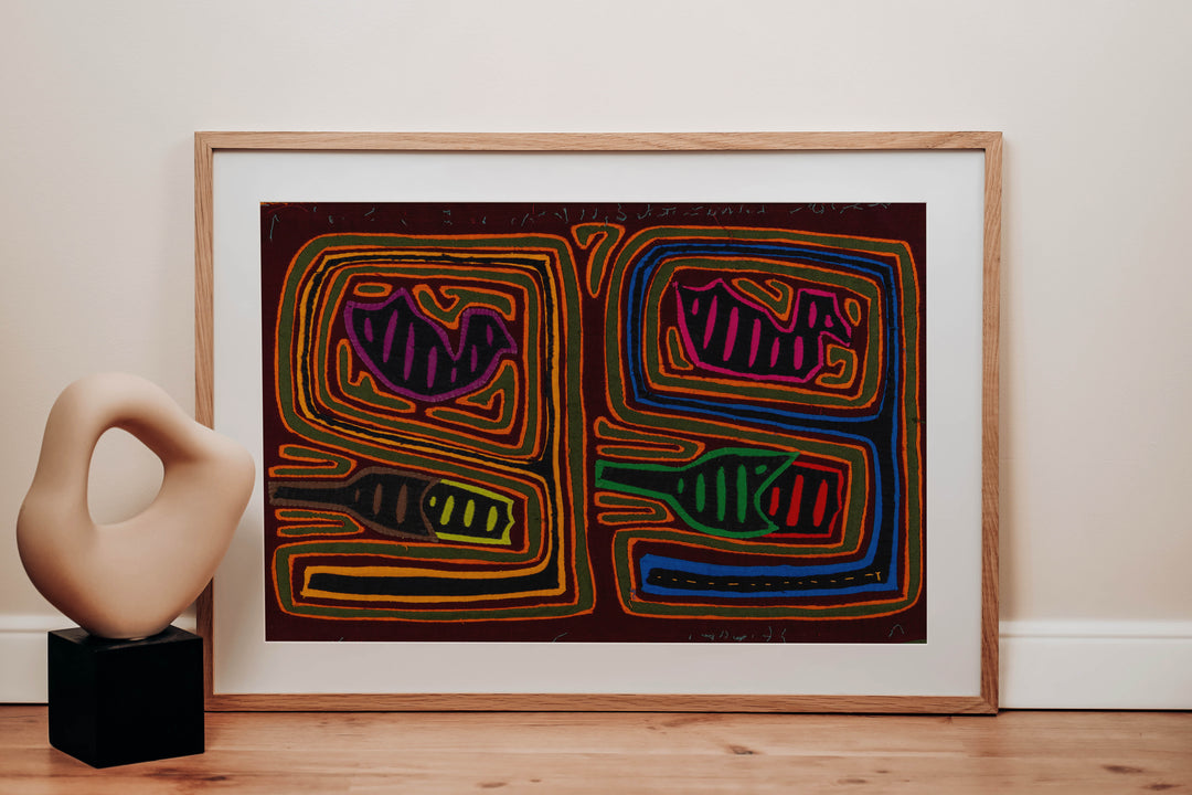 Vintage Burgundy And Gold Classic Design Mola
