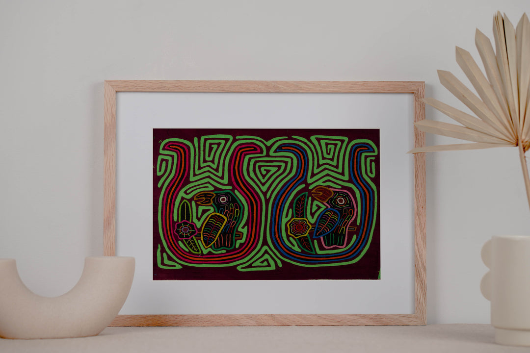 Maroon And Green Toucan Bird Birdcage Mola