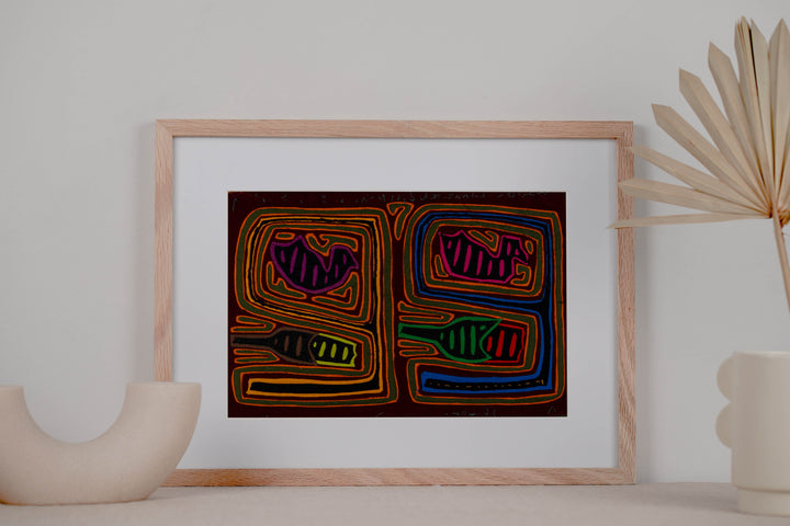 Vintage Burgundy And Gold Classic Design Mola