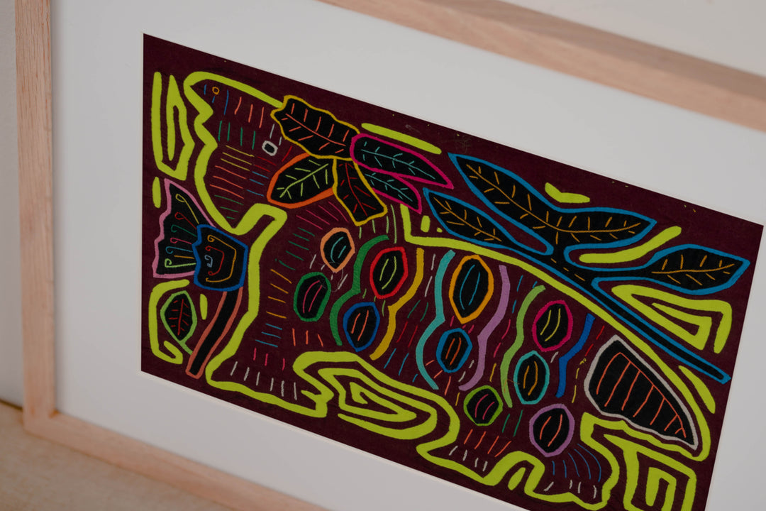 Maroon And Chartreuse Jungle Critter Mola
