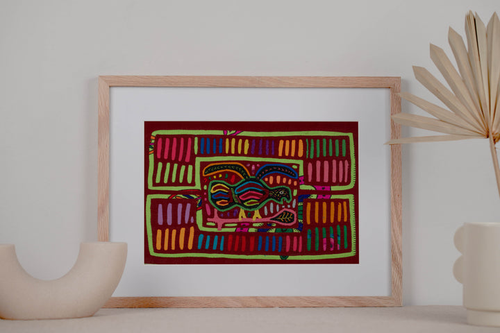Burgundy And Green Winged Warrior Mola