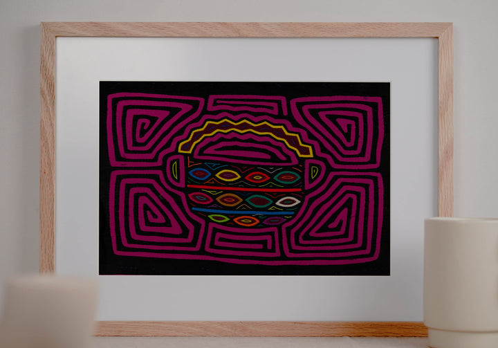 Magenta Easter Basket Piled With Eggs Mola