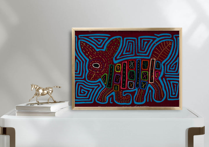Maroon And Turquoise Big Ear Puppy Dog Mola