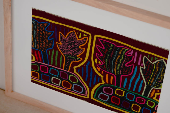 Burgundy And Yellow Flower Pot Mola