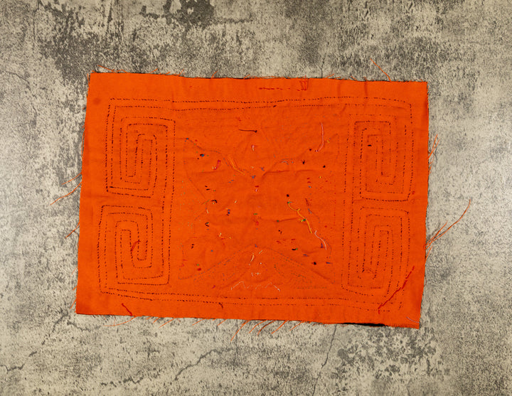 Orange And Black Angry Butterfly Symmetry Mola