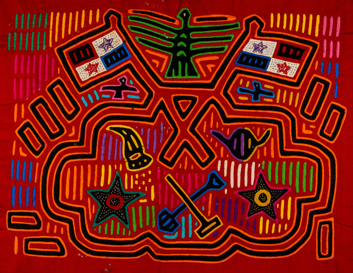 Panama Flag Patriotic Museum Quality Mola