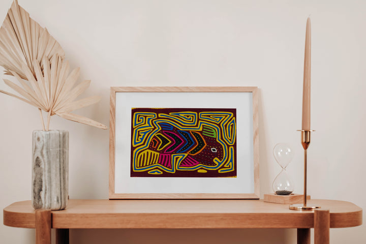 Maroon And Yellow Rainbow Tuna Fish Mola
