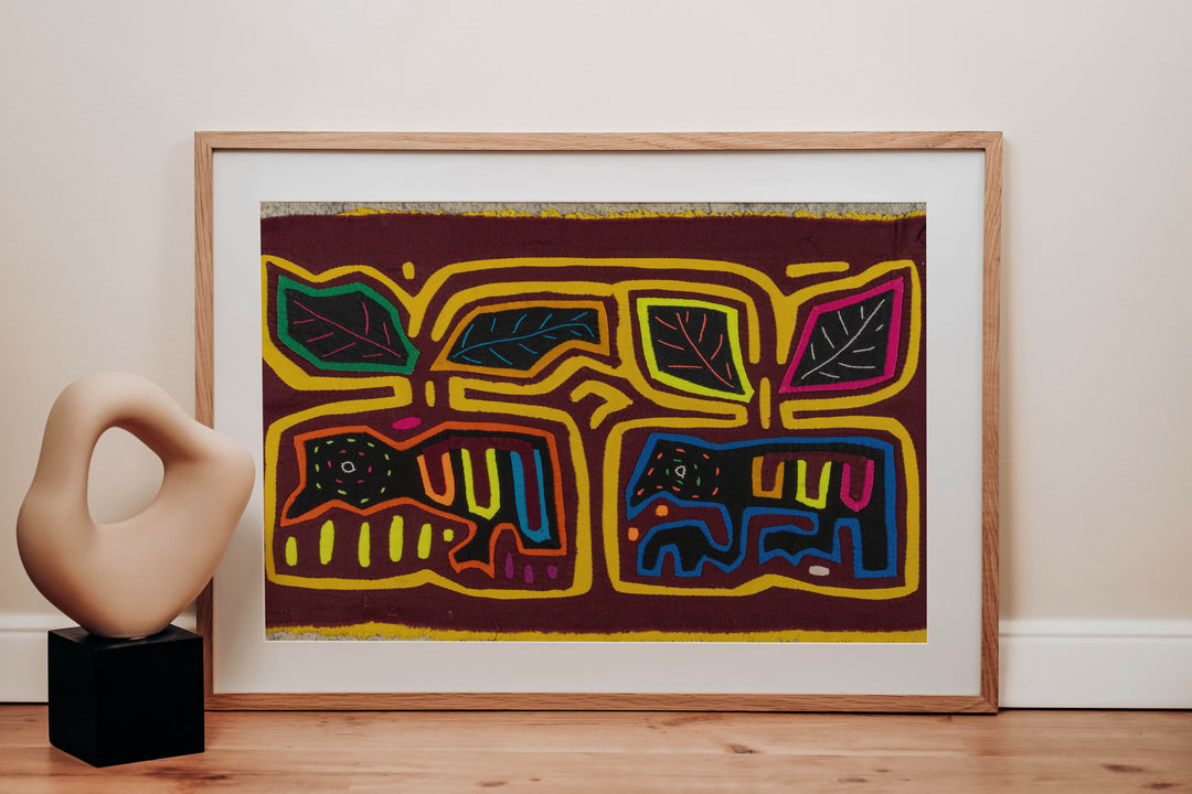 Burgundy And Gold Critter And Bird Mola