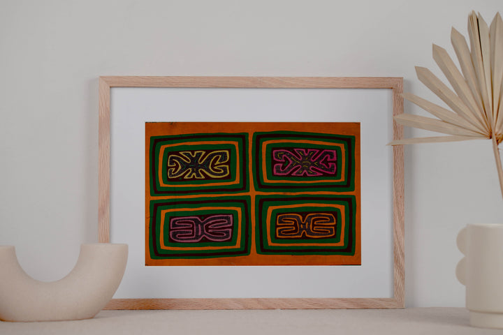 Vintage Orange And Green Classic Design Mola