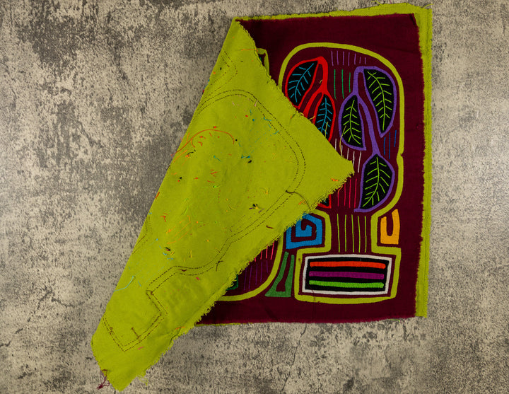 Jungle Guitar With Leaves Mola