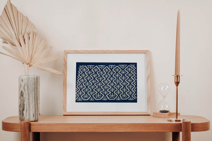 Blue And White Classic Design Mola