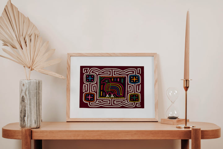Burgundy And White Birdcage Mola