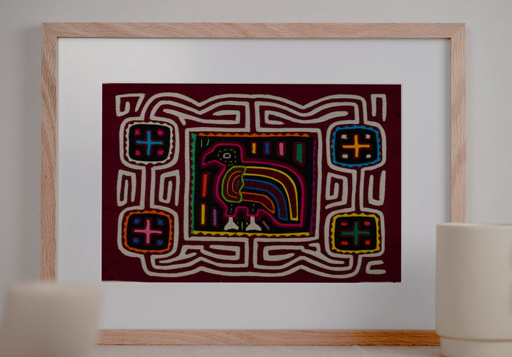 Burgundy And White Birdcage Mola