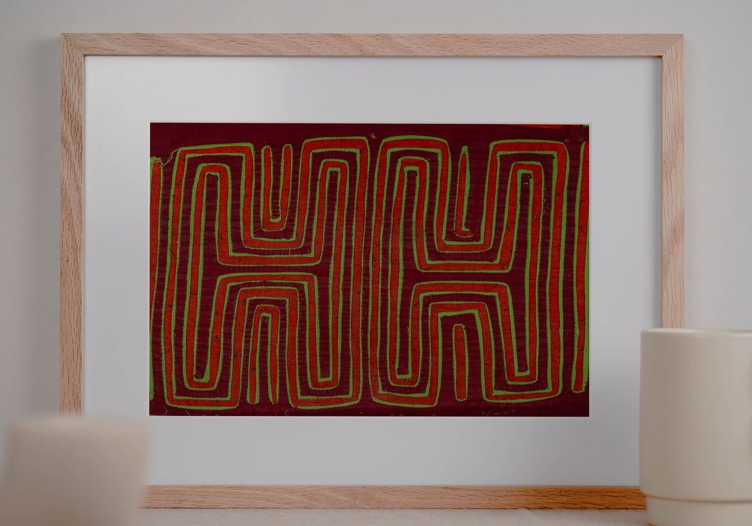 Vintage Orange Green And Maroon Classic Design Mola