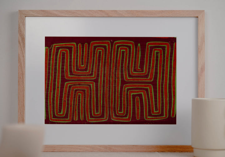 Vintage Orange Green And Maroon Classic Design Mola
