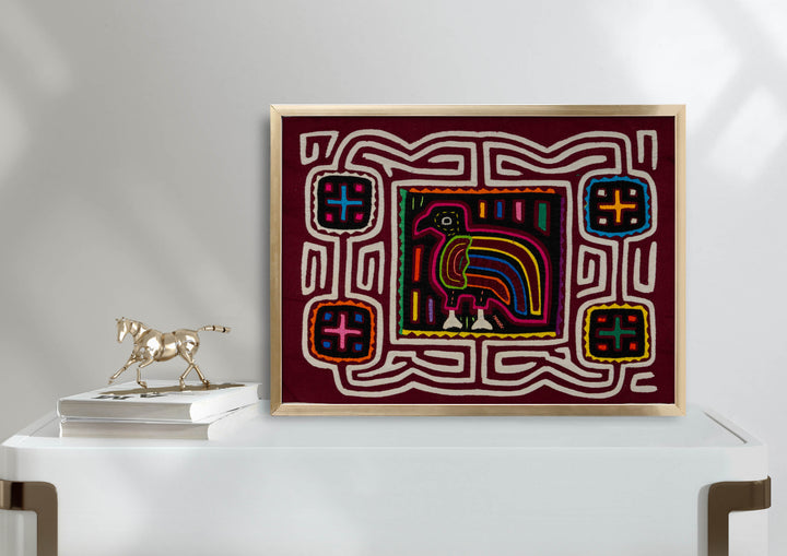 Burgundy And White Birdcage Mola