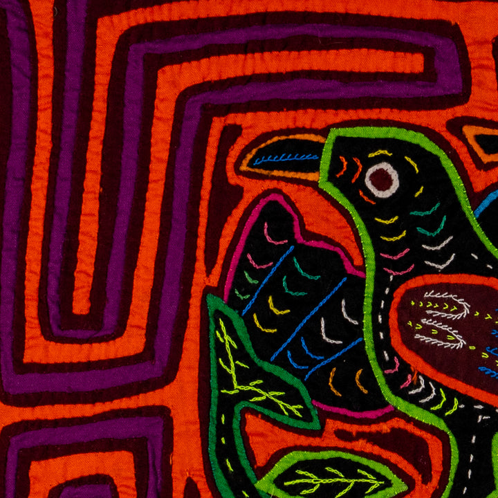 Orange And Purple Birdcage Mola