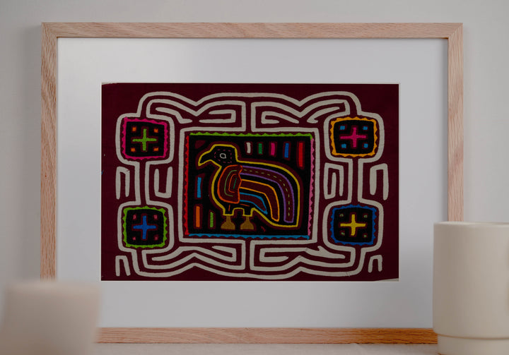 Burgundy And White Birdcage Mola
