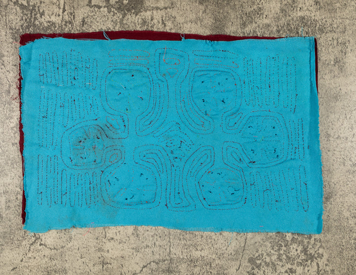 Burgundy And Turquoise Tropical Snowflake Mola