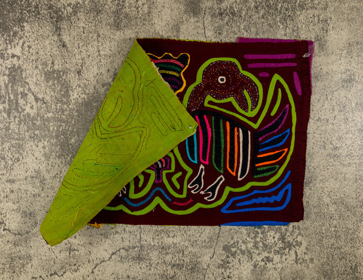 Maroon And Green Buzzard Bird Mola