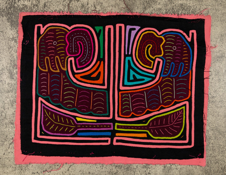 Black And Pink Parrot Bird Mola