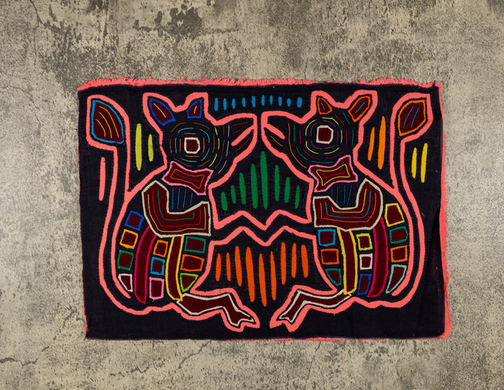Neon Orange Moon Howling Puppy Dog Mola