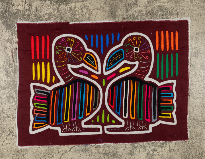 Maroon And White Handsome Duck Bird Mola