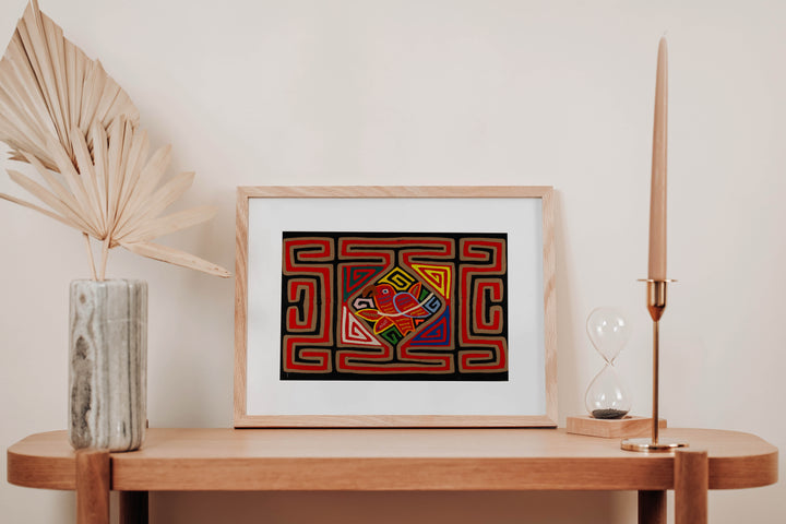 Black And Red Birdcage Mola