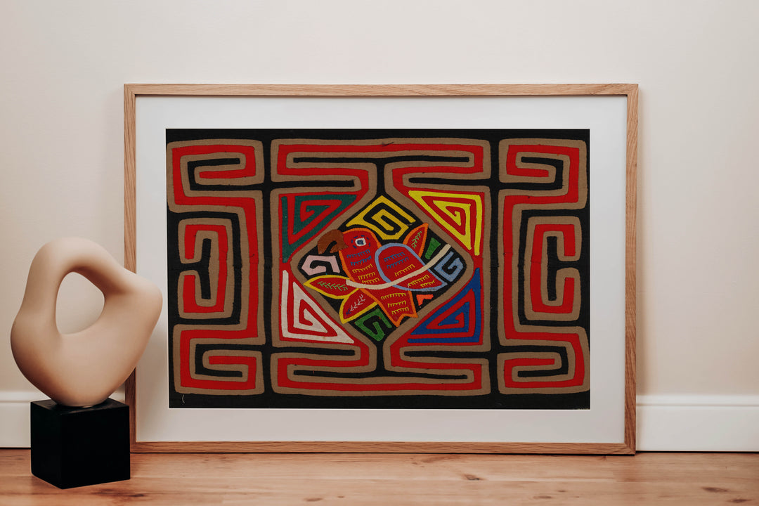 Black And Red Birdcage Mola