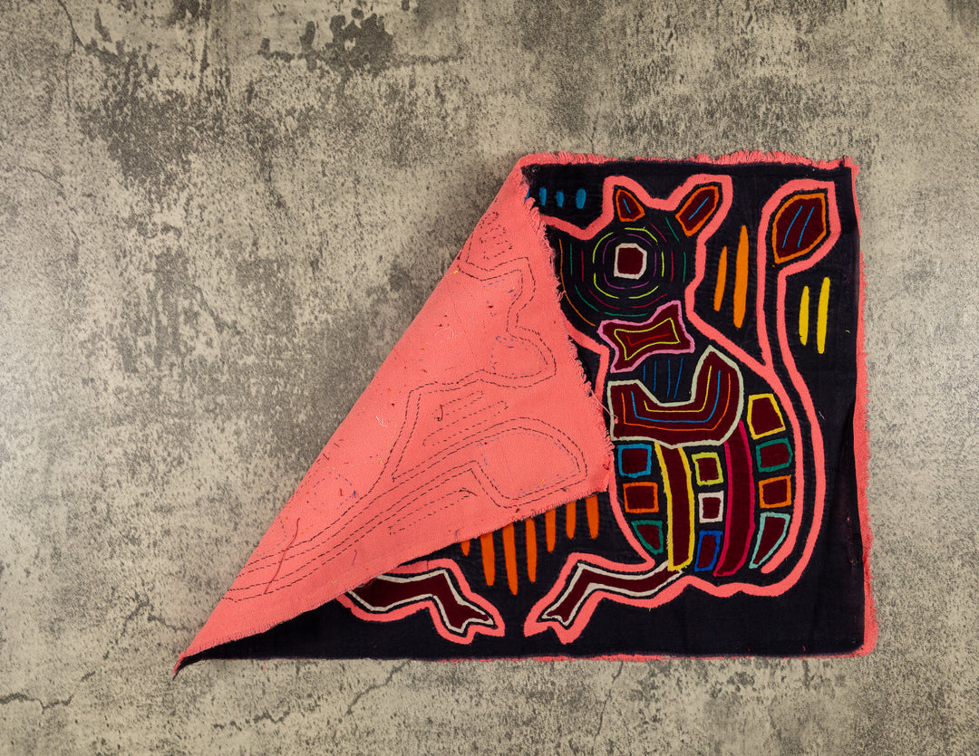 Neon Orange Moon Howling Puppy Dog Mola
