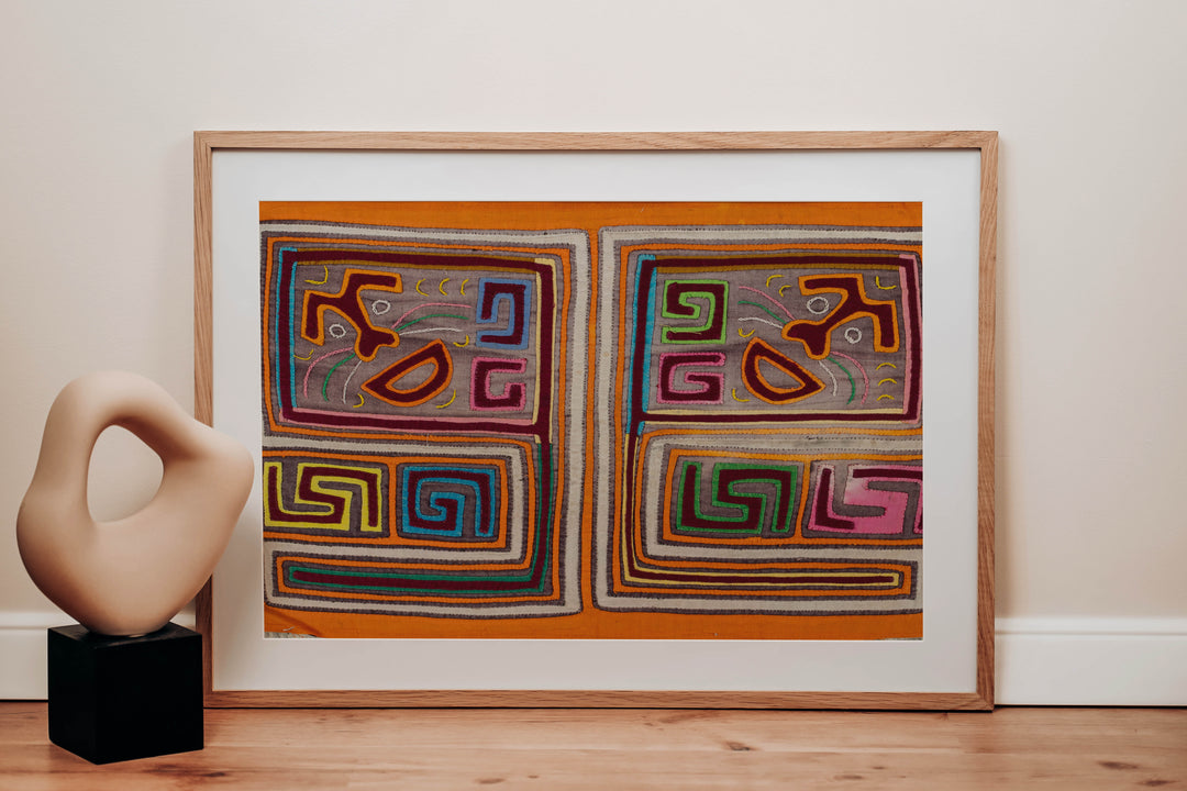 Vintage Orange Kite Mola