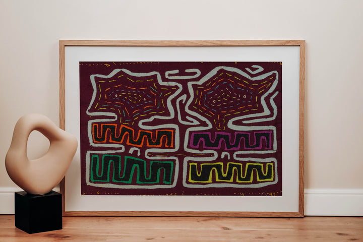 Burgundy And Blue Twin Sisters Mola