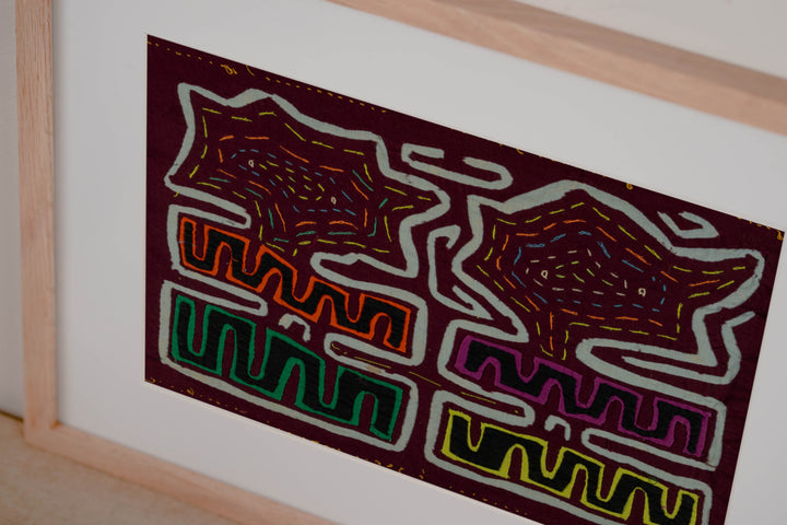 Burgundy And Blue Twin Sisters Mola