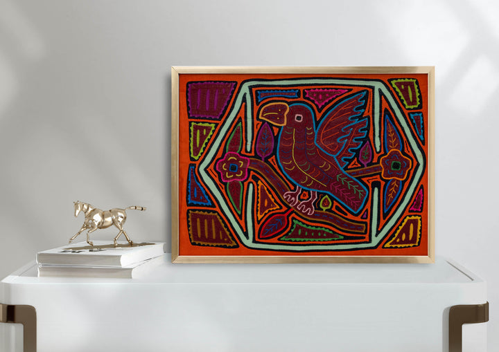 Orange And White Parrot Birdcage Mola