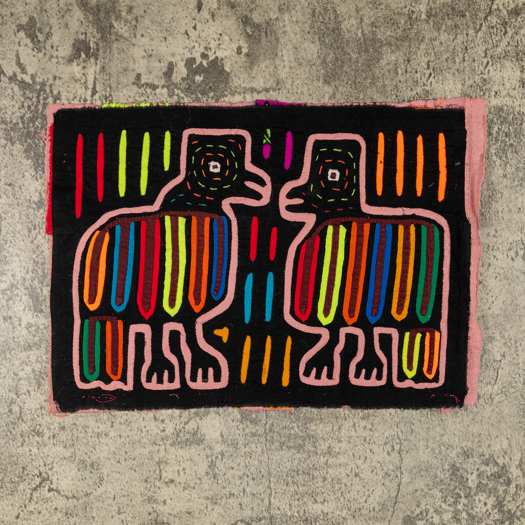 Pink And Black Bird Talk Mola