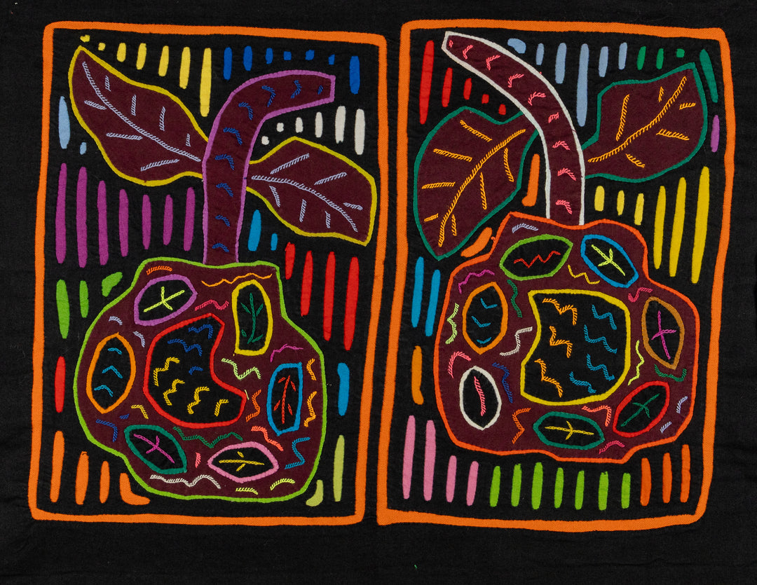 Black And Orange Tropical Fruit Mola