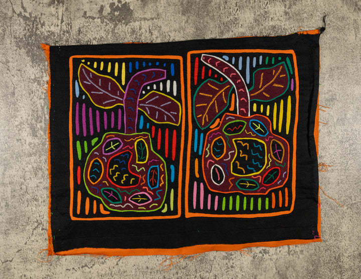 Black And Orange Tropical Fruit Mola