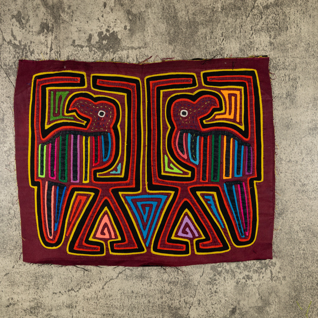 Black Yellow And Maroon Estranged Couple Mola