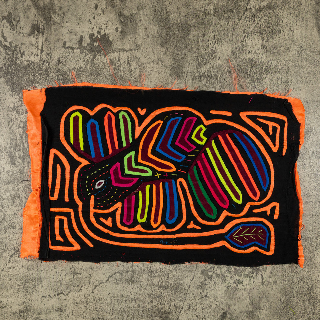 Neon Orange Bumbling Bumblebee Mola
