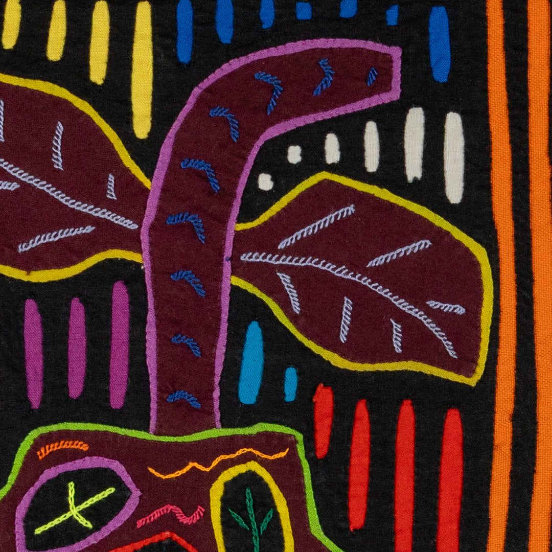 Black And Orange Tropical Fruit Mola