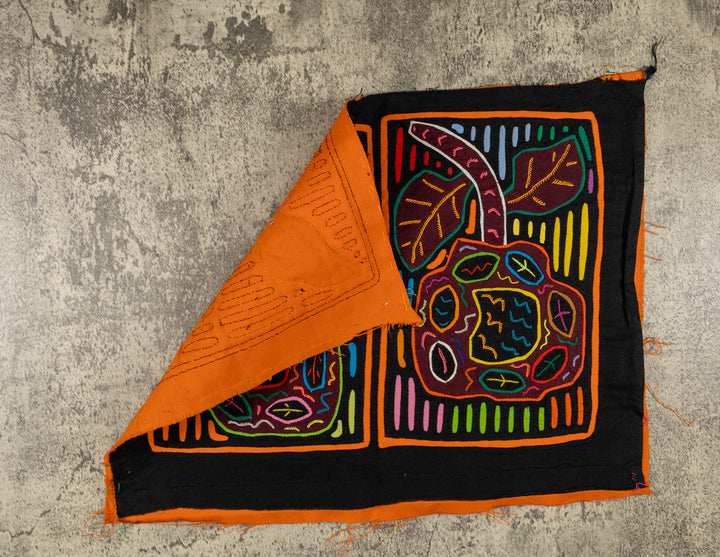 Black And Orange Tropical Fruit Mola