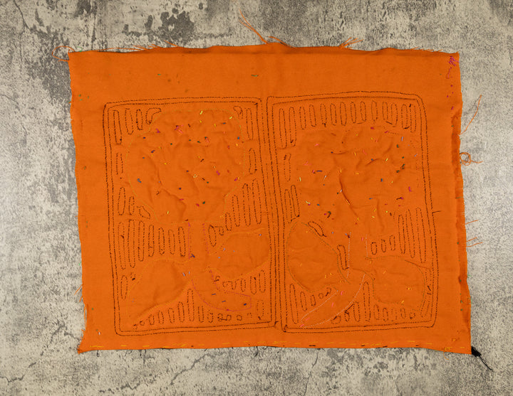 Black And Orange Tropical Fruit Mola