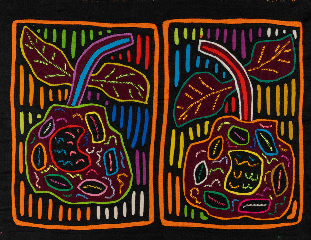 Black And Orange Tropical Fruit Mola