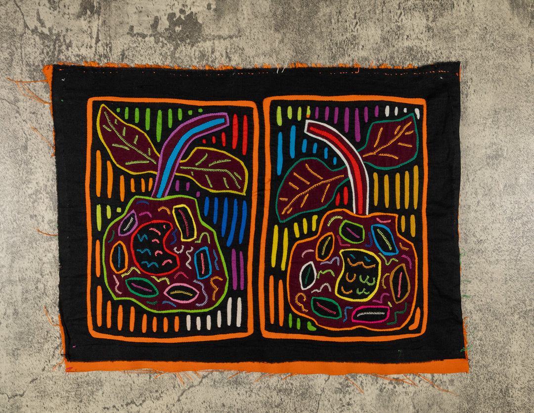 Black And Orange Tropical Fruit Mola