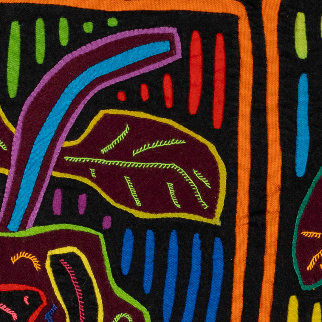 Black And Orange Tropical Fruit Mola
