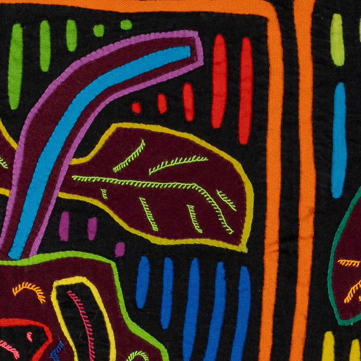 Black And Orange Tropical Fruit Mola