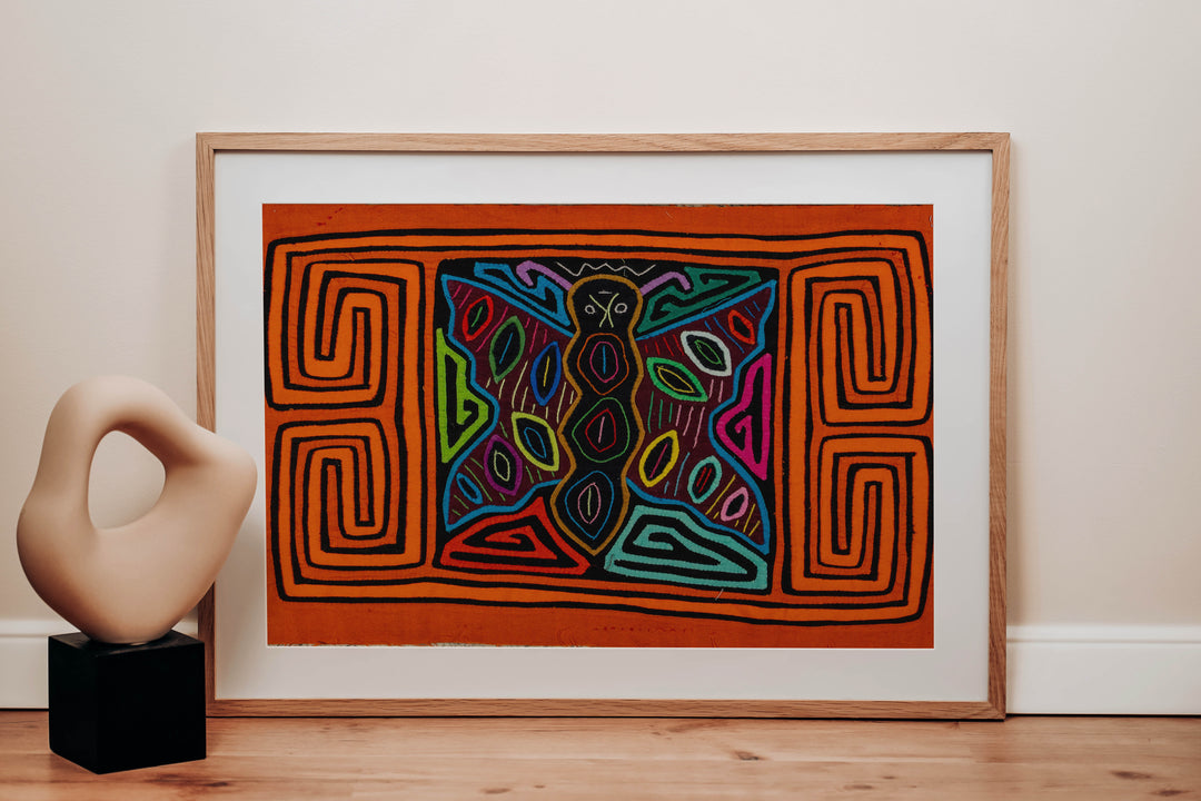 Orange And Black Angry Butterfly Symmetry Mola
